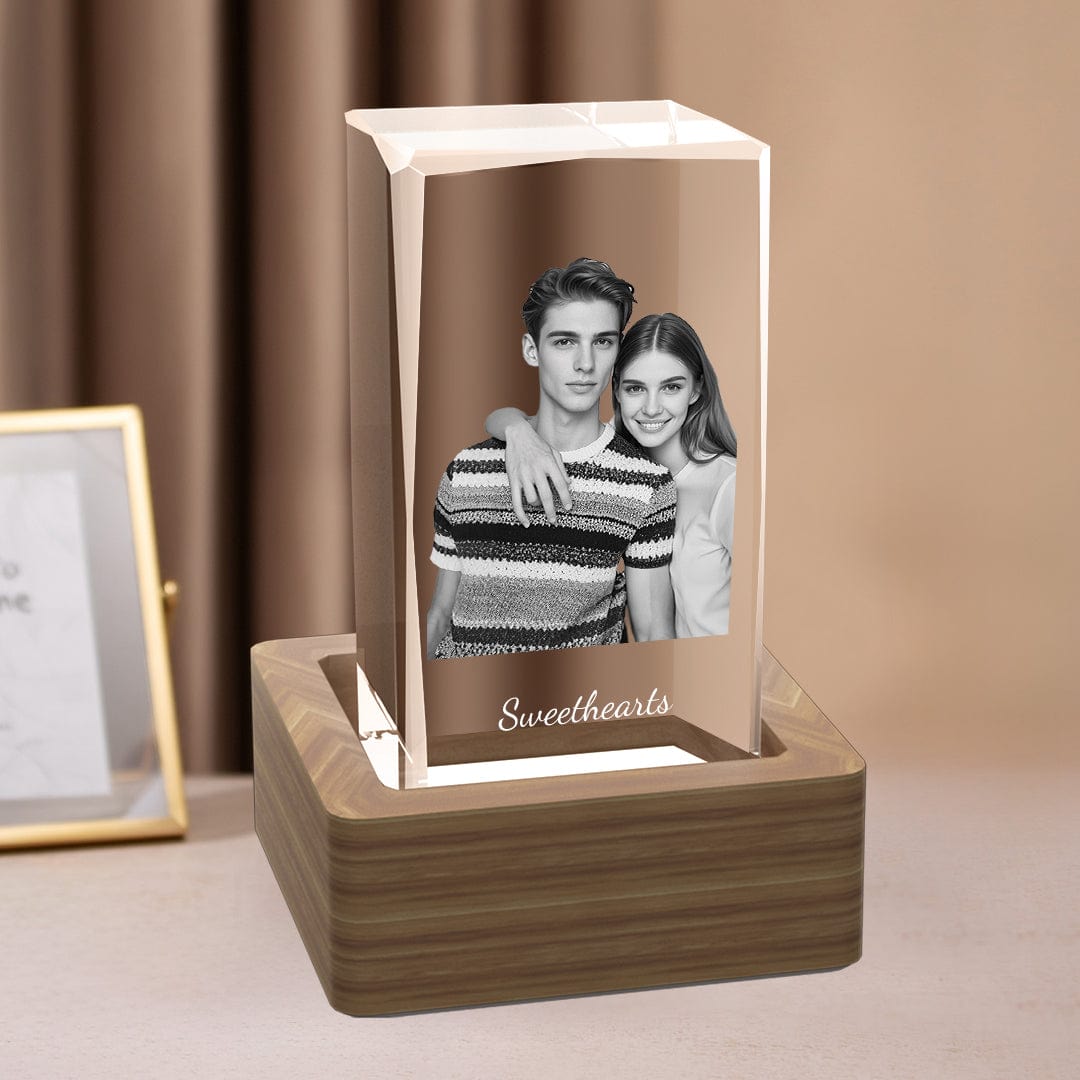 2D Faceted Cube Crystal Photo Gifts Crystify