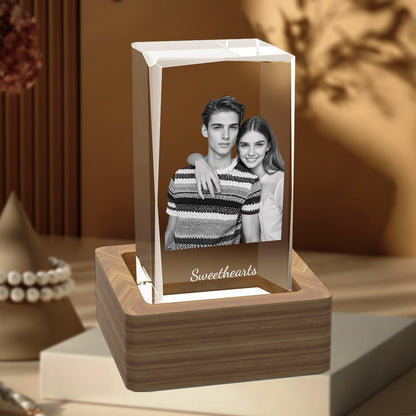 2D Faceted Cube Crystal Photo Gifts Crystify