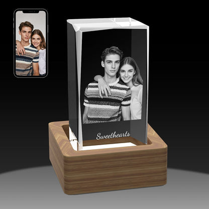 2D Faceted Cube Crystal Photo Gifts Crystify