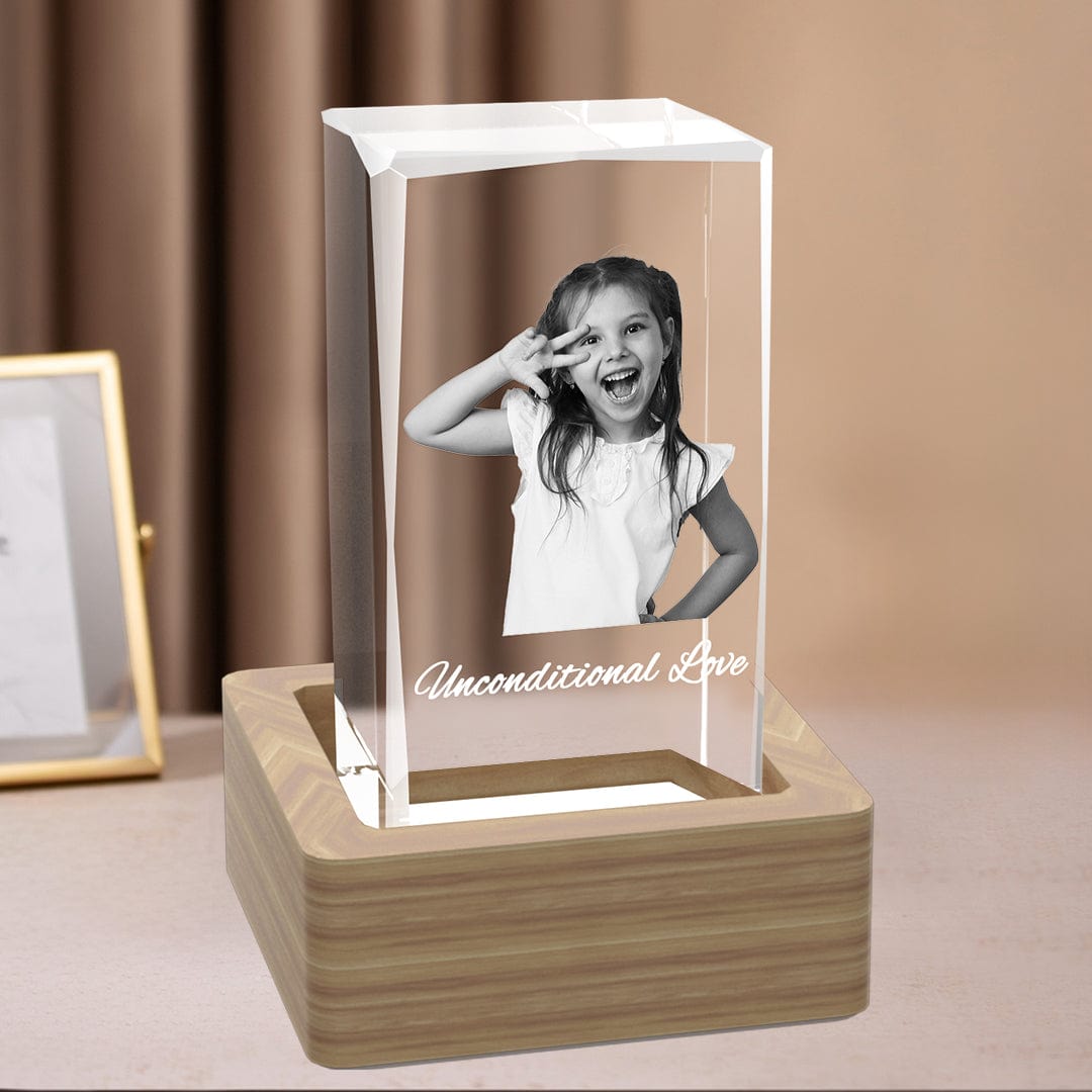 Personalised Crystal 3D Cube Photo Gifts