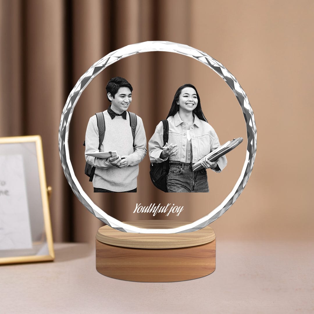 Personalised 3D crystal photo gifts - Sunflower design