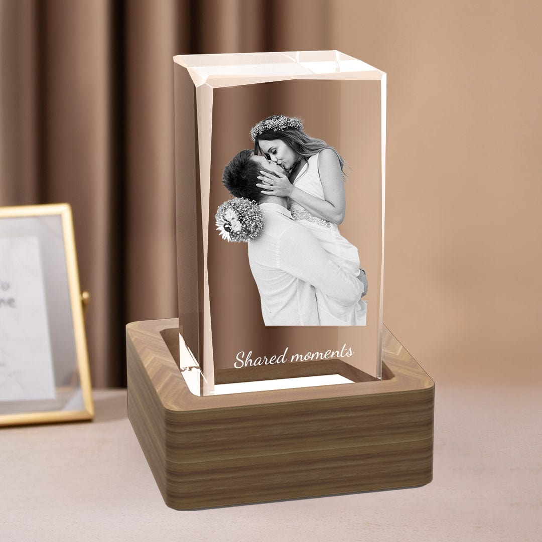 Personalised 3D crystal photo gifts, Laser engraved 3D image within crystal