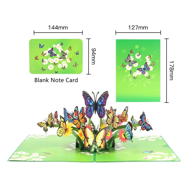 3D Pop-up Greeting Card - Butterfly Crystify