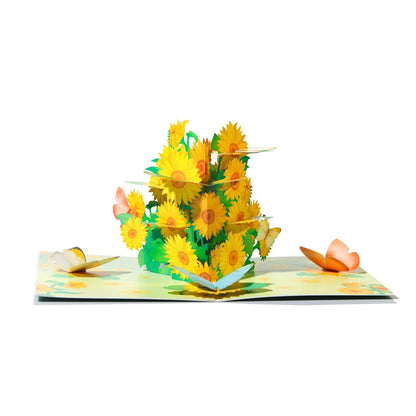 3D Pop up Greeting Card - Sunflower Crystify