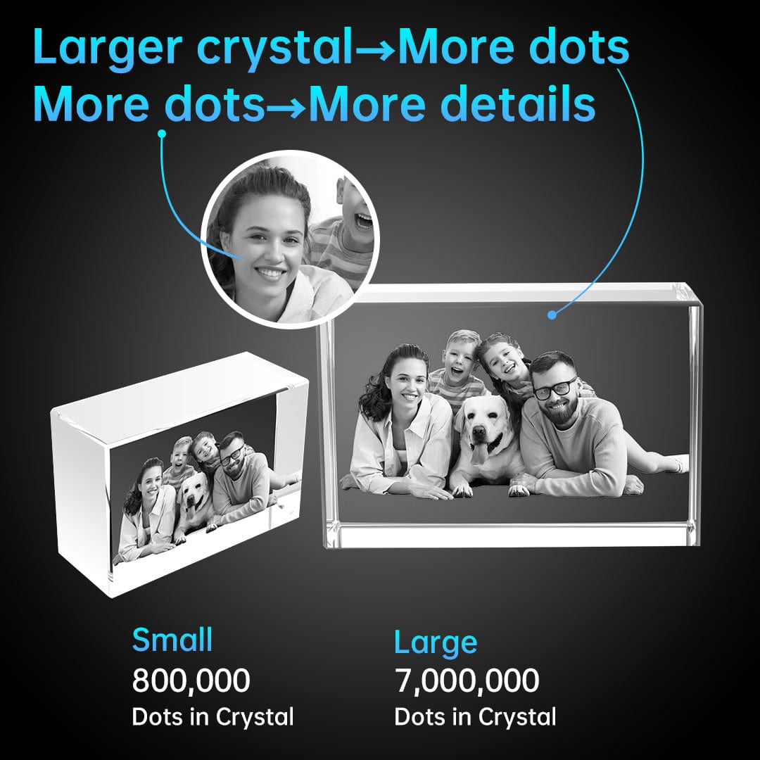 3D Rectangle Crystal Photo Frame Crystify