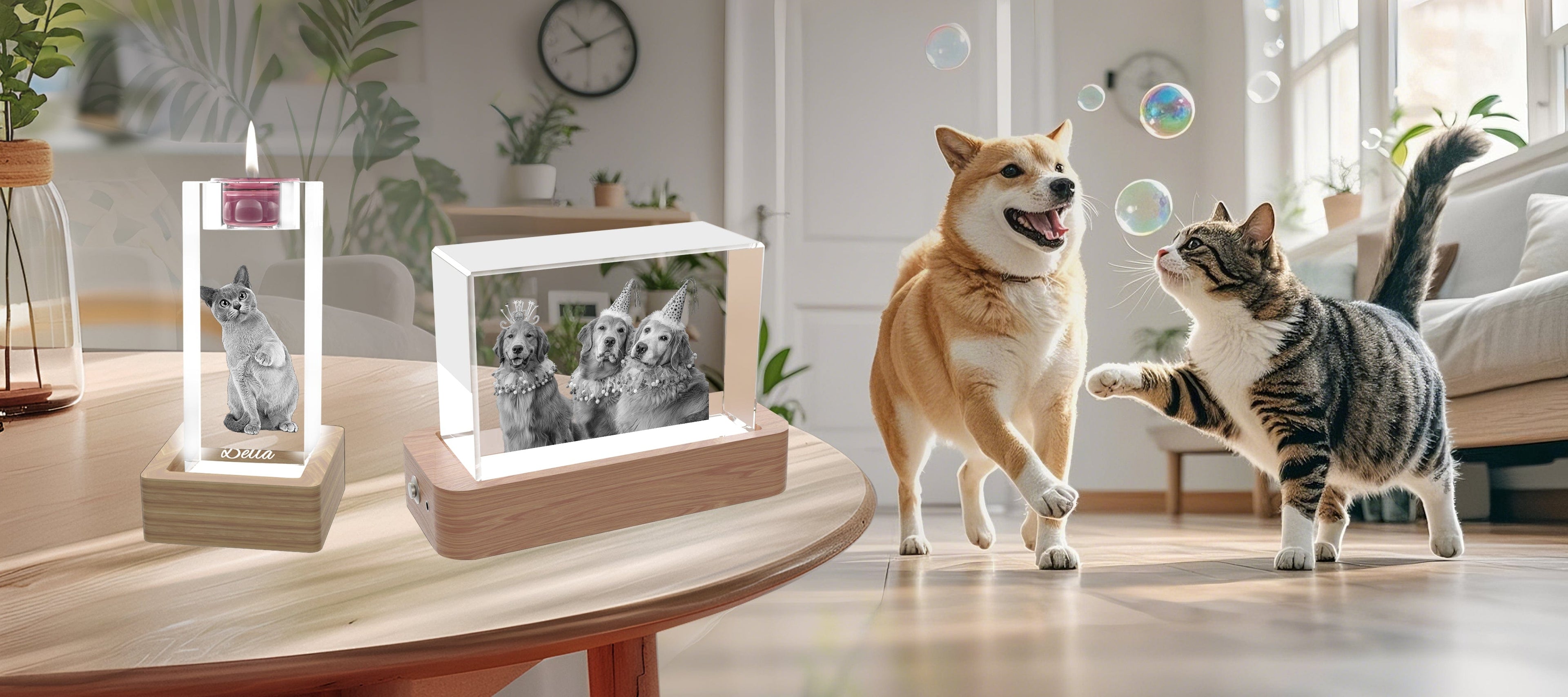 Personalised Gifts for Cat Lovers: 3D Crysta Photos