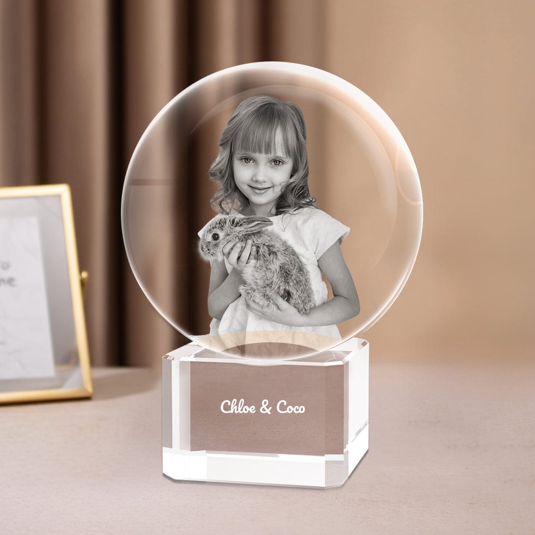 Mother's day gift - Personalised 3D crystal ball photo present