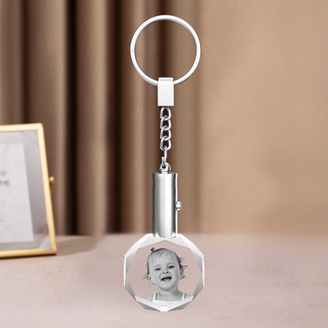 Personalised crystal photo keychain gift