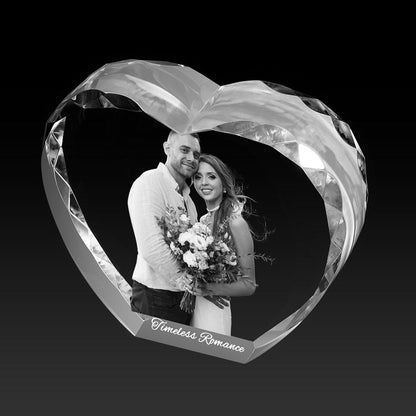 Faceted 3D Image Crystal Hearts - Large Crystify