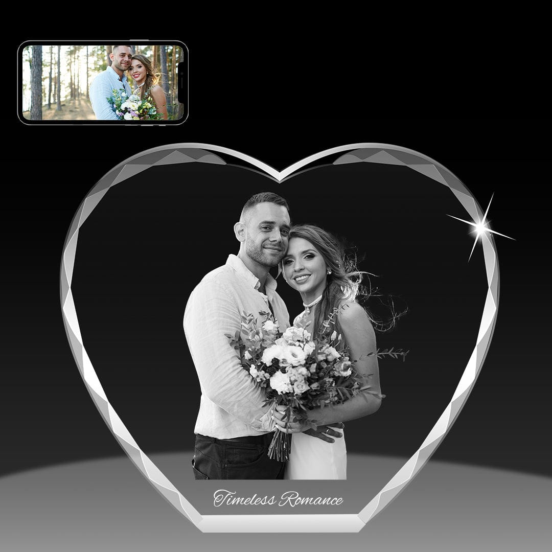 Faceted 3D Image Crystal Hearts - Medium Crystify