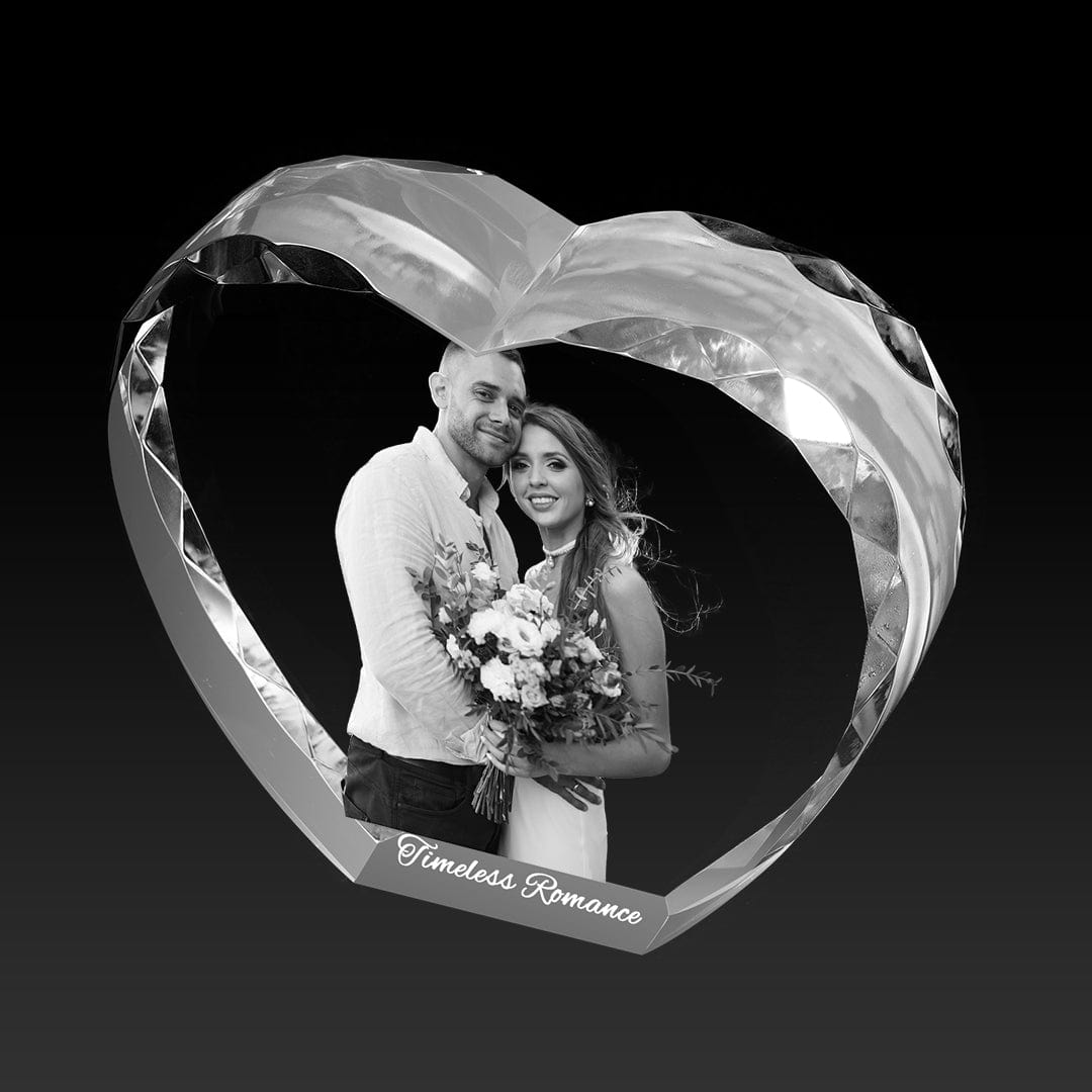 Faceted 3D Image Crystal Hearts - X Large Crystify