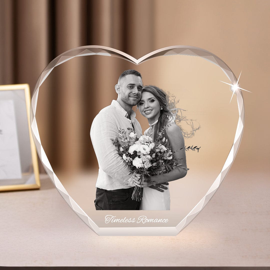 Faceted 3D Image Crystal Hearts - X Large Crystify