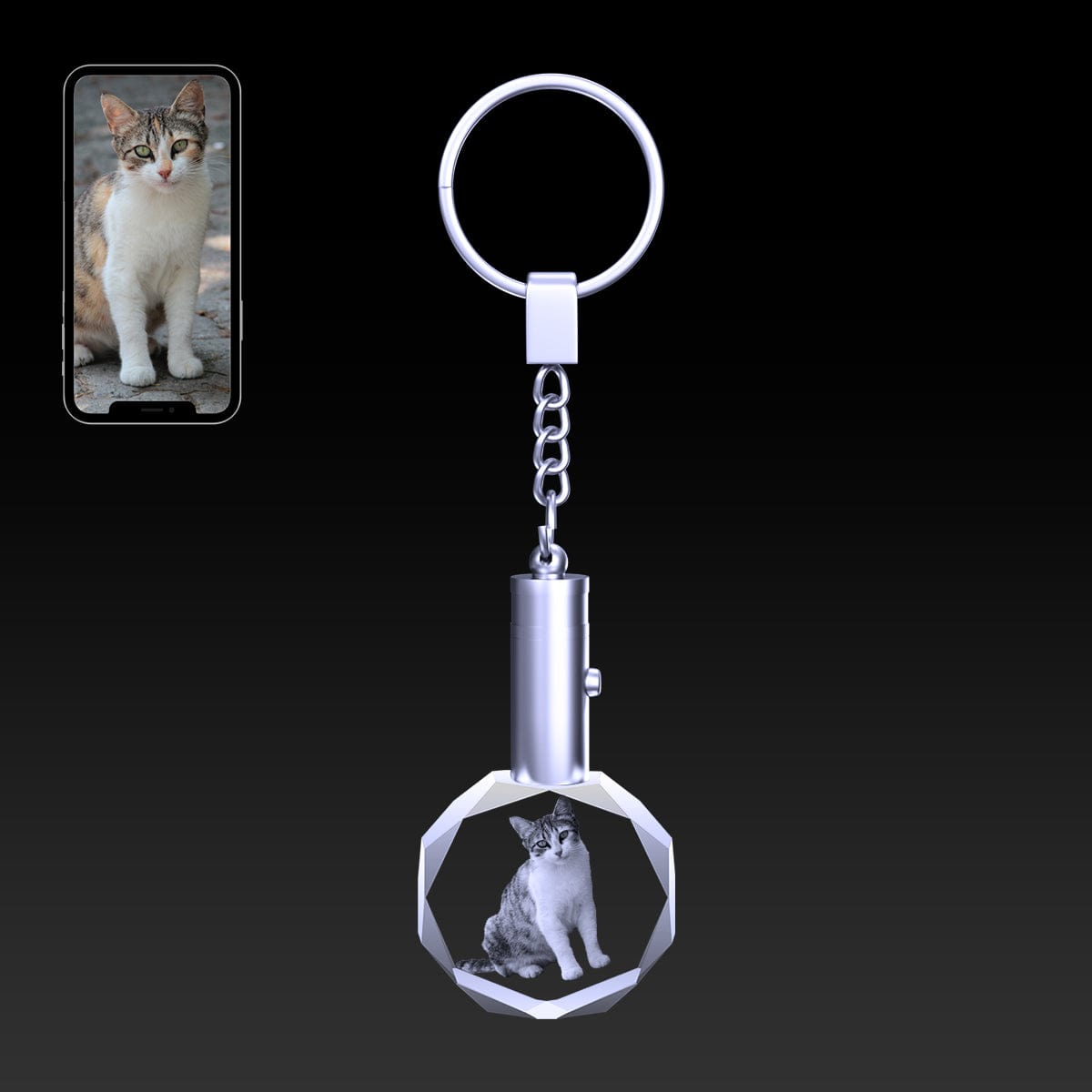 Photo Keyring Crystal Gift Crystify