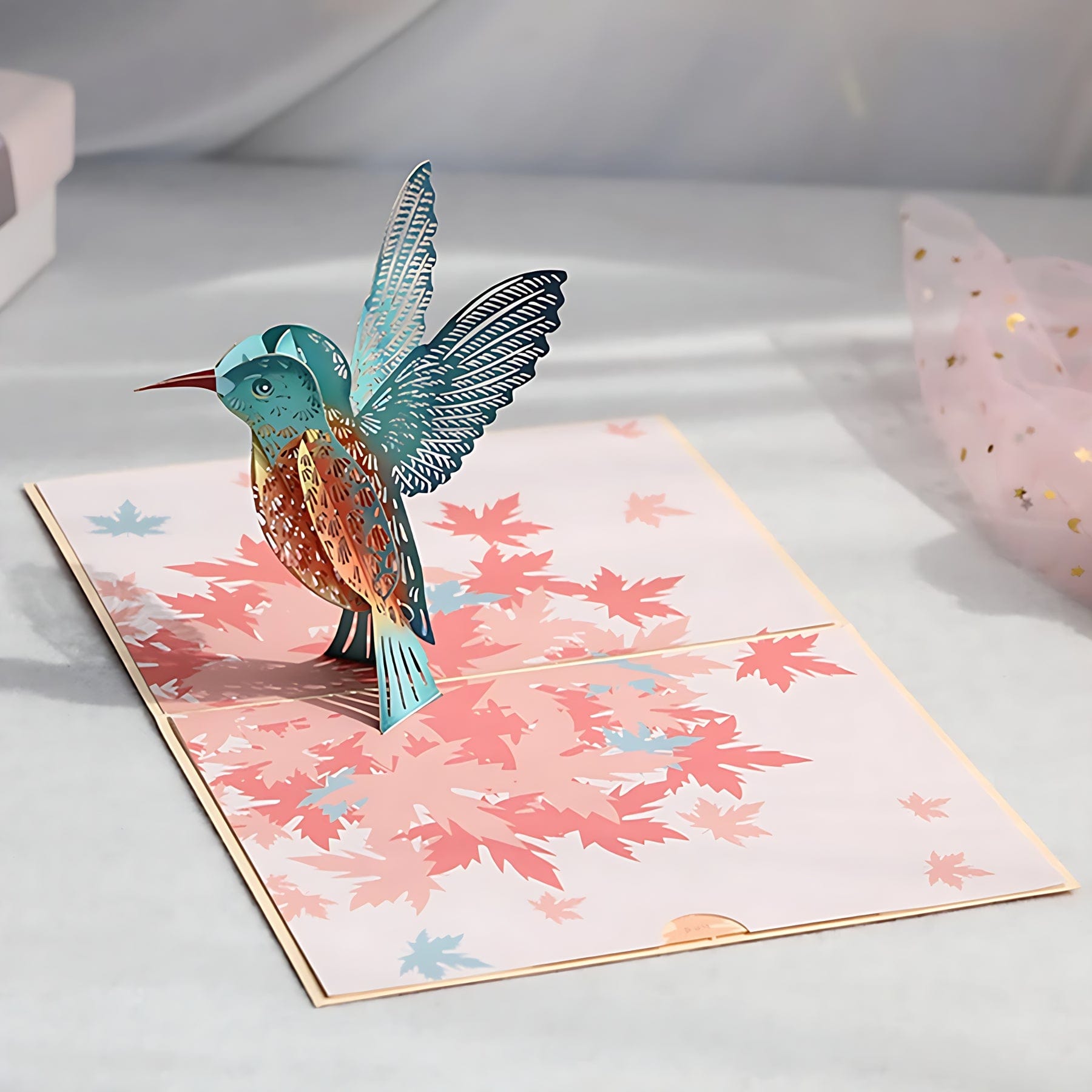 Pop-up Greeting Card - Bird Crystify