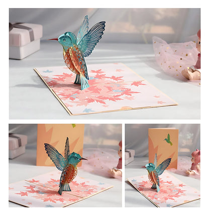 Pop-up Greeting Card - Bird Crystify