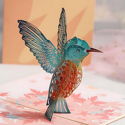 Pop-up Greeting Card - Bird Crystify