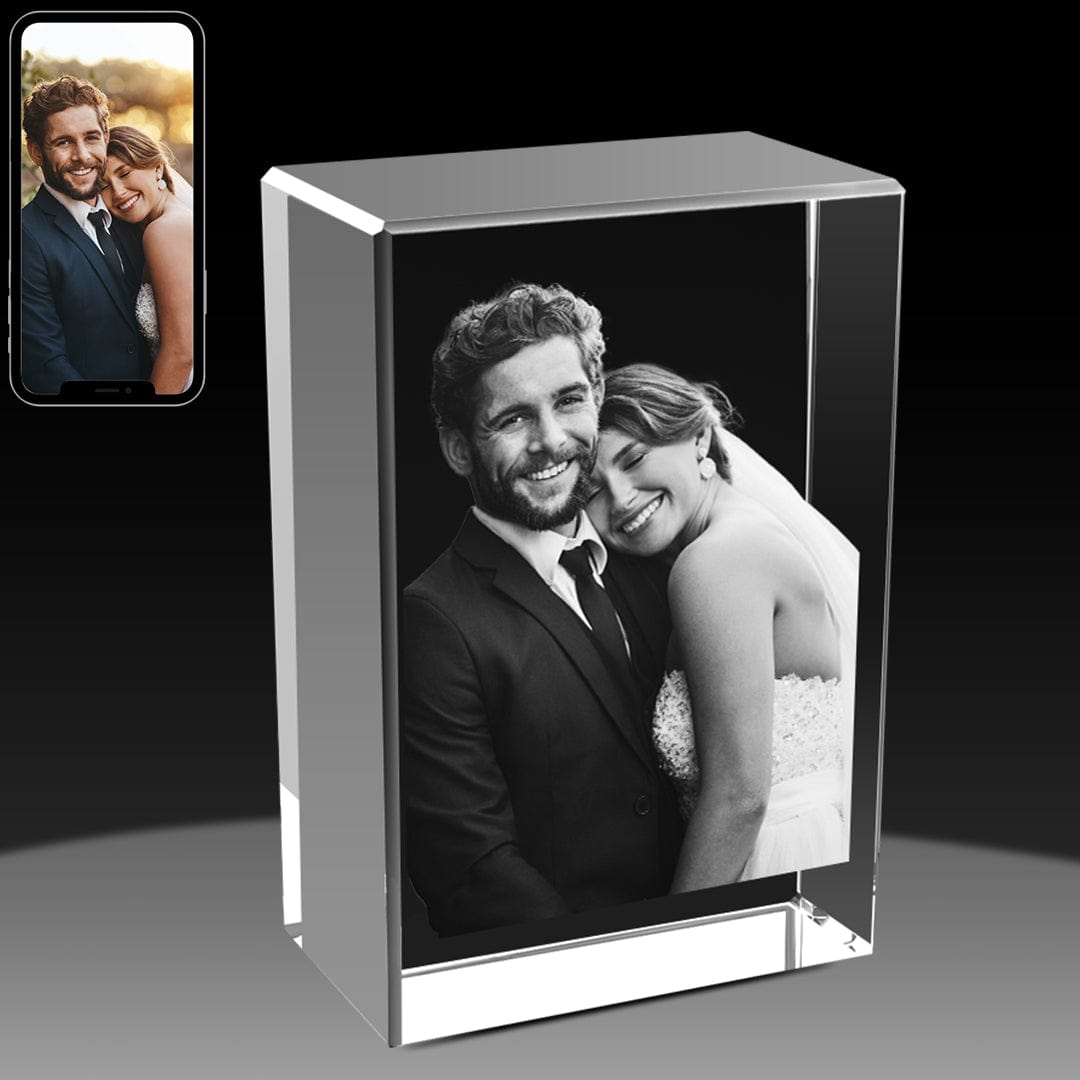 Portrait 3D Rectangle Crystal Cube Crystify