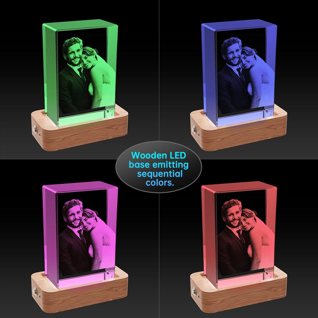 Portrait 3D Rectangle Crystal Cube Crystify