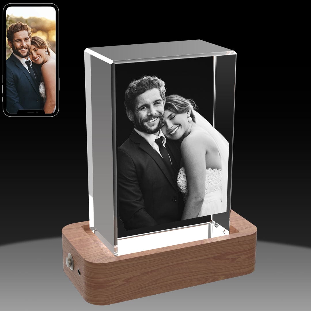 Portrait 3D Rectangle Crystal Cube Crystify