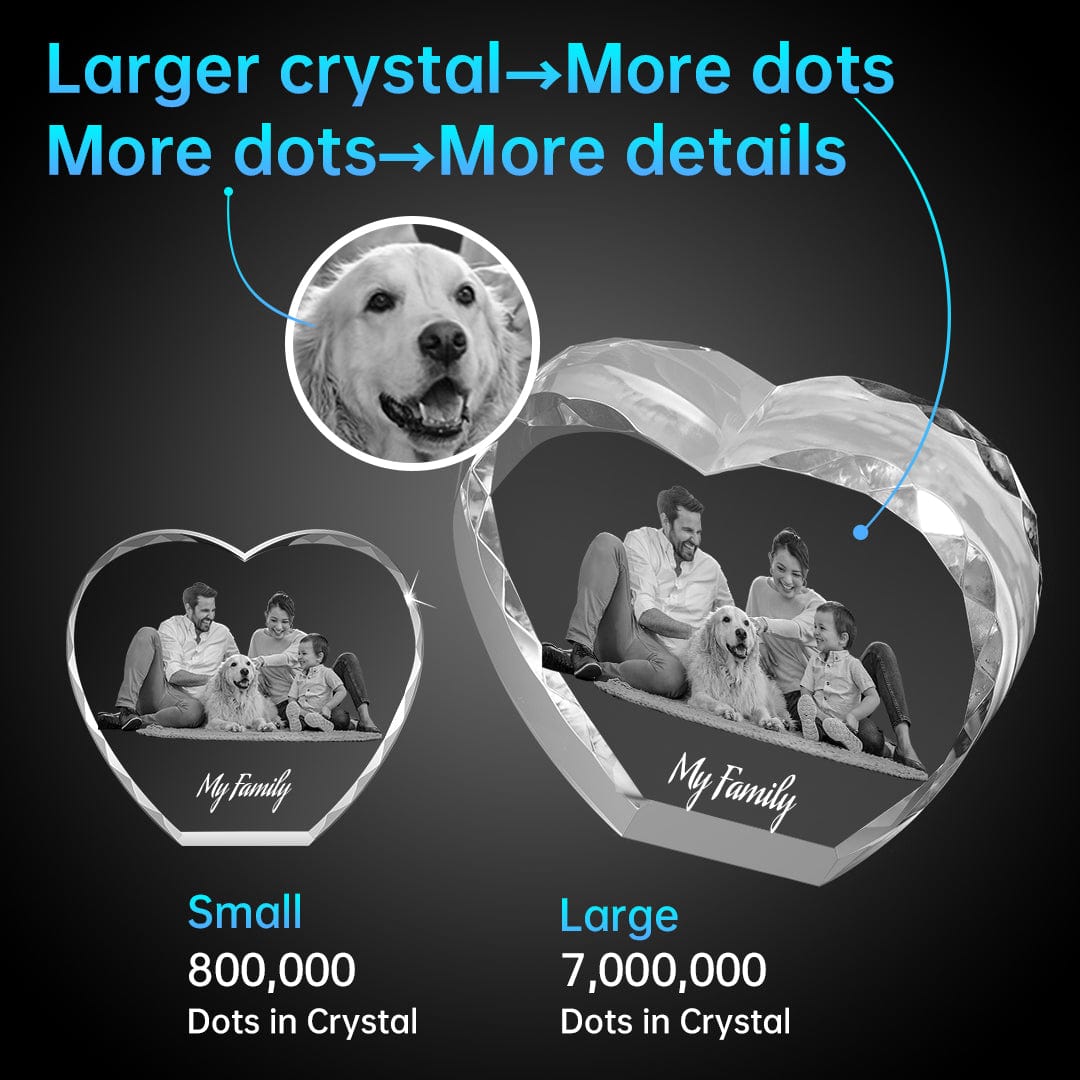 Unique 3D Crystal Heart Photo Gifts Crystify