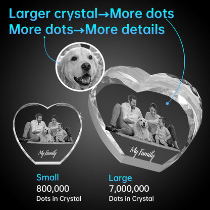 Unique 3D Crystal Heart Photo Gifts Crystify